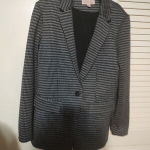 Philosophy Black and Gray Patterned Blazer